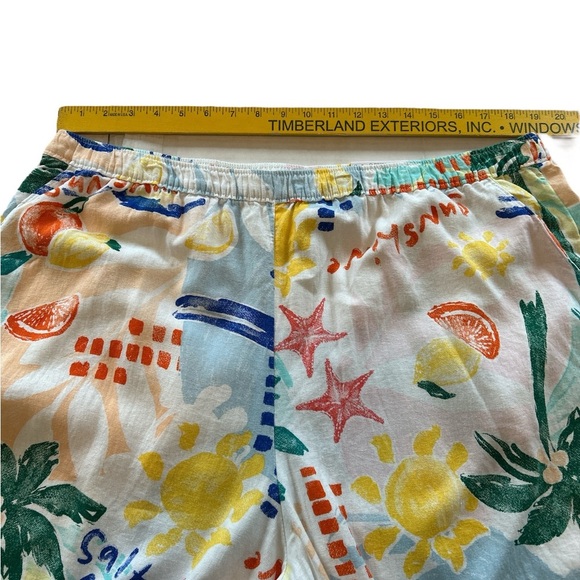 Sonoma Women’s Oversized Plus Size 1X Wide Leg Cropped Linen Blend Pants Pull On - Picture 7 of 10